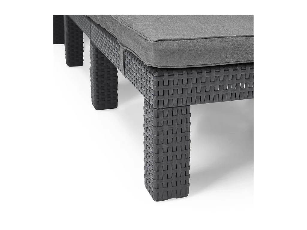 Chaise longue avec coussin Daytona Graphite