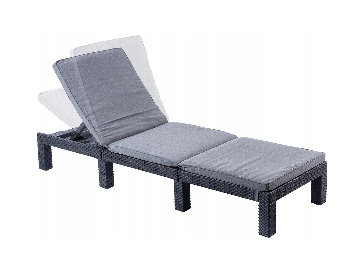 Sonnenliege mit Auflage Daytona Graphit