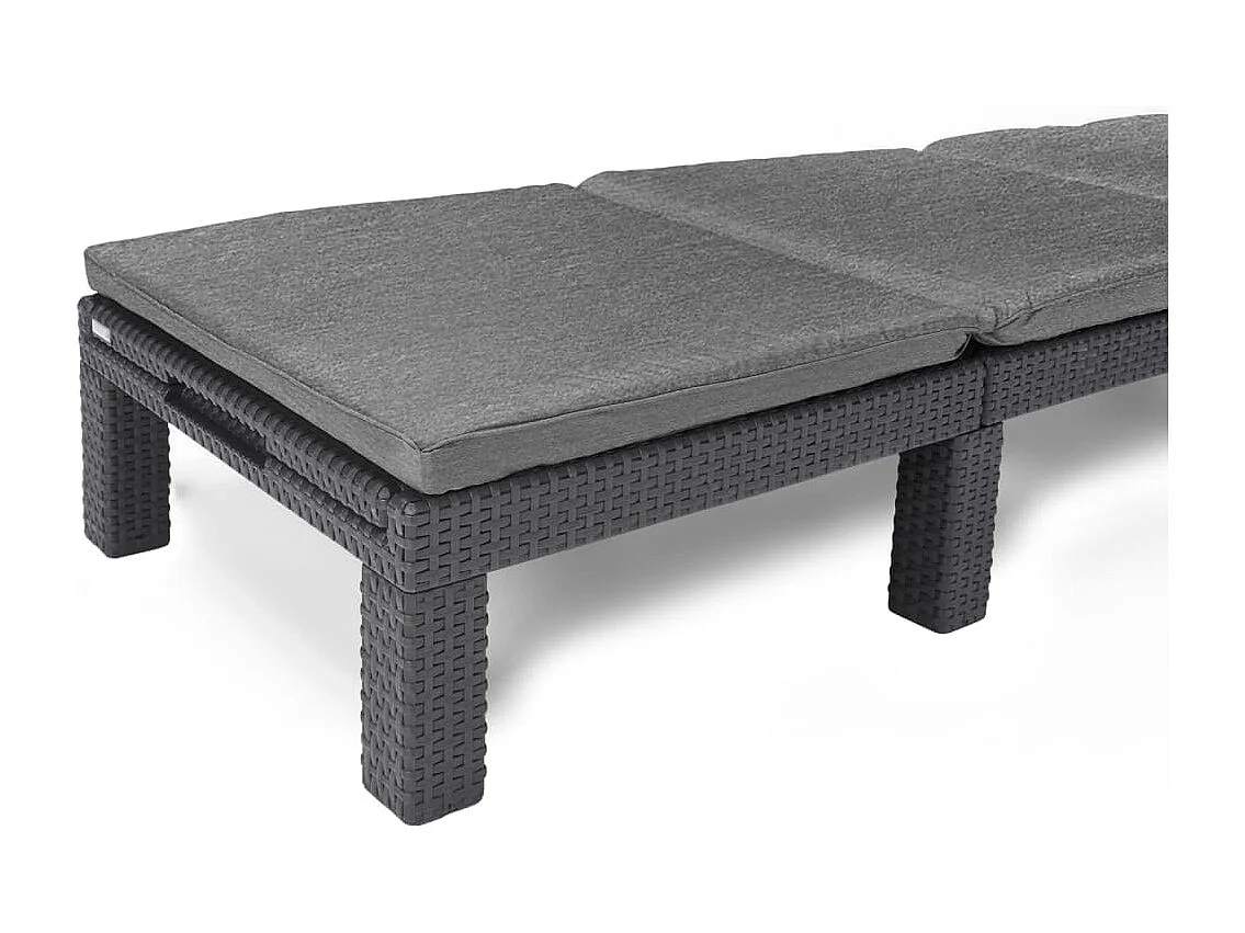 Sonnenliege mit Auflage Daytona Graphit