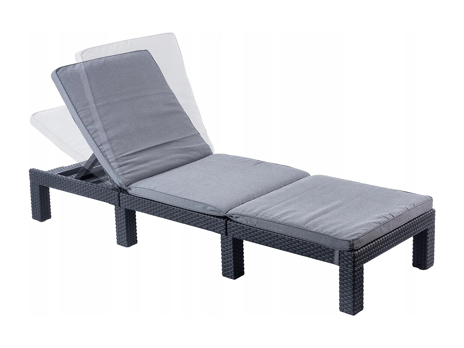 Sonnenliege mit Auflage Daytona Graphit