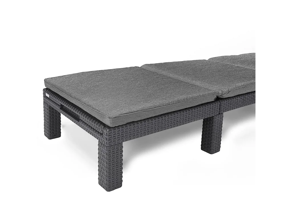 Chaise longue avec coussin Daytona Graphite