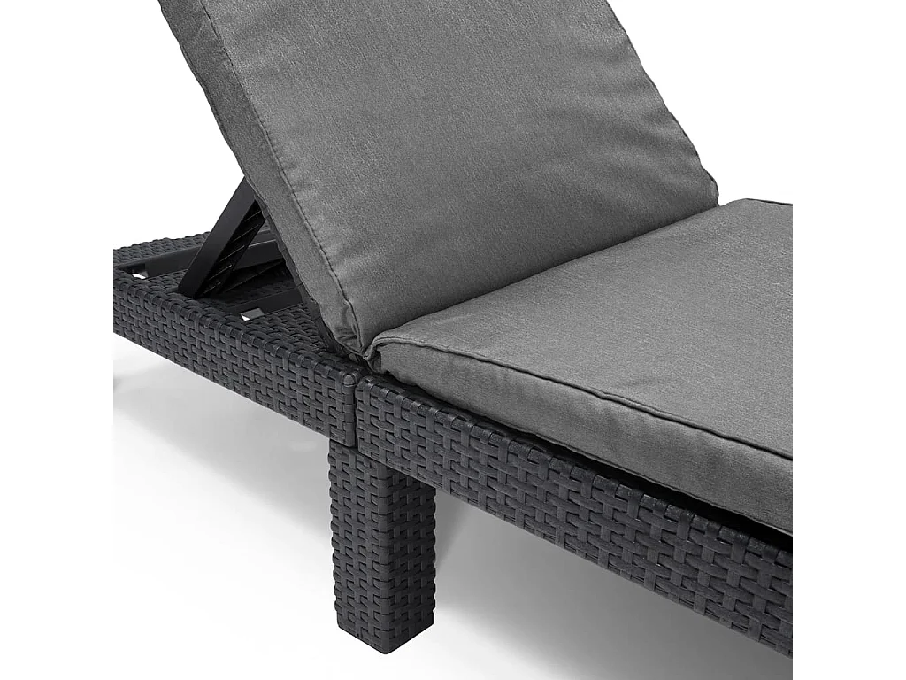 Chaise longue avec coussin Daytona Graphite
