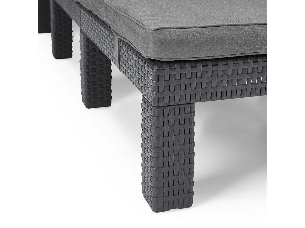 Chaise longue avec coussin Daytona Graphite