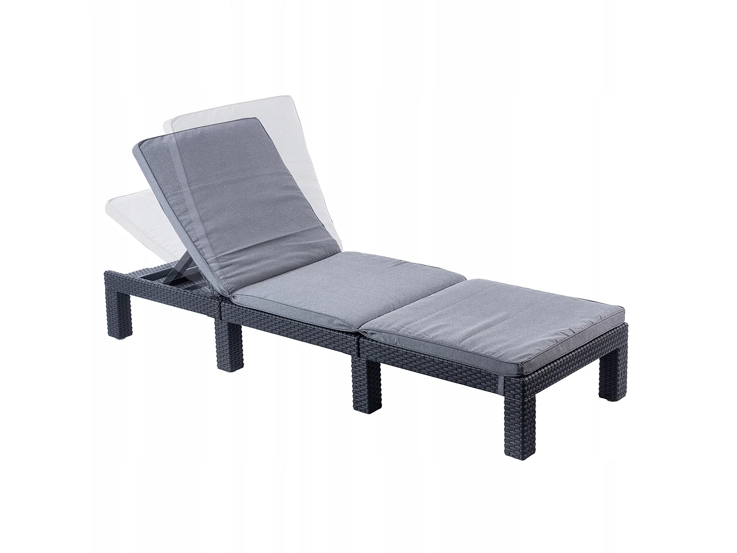 Chaise longue avec coussin Daytona Graphite