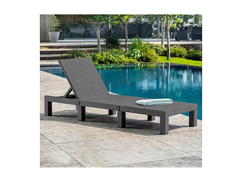 Chaise longue avec coussin Daytona Graphite