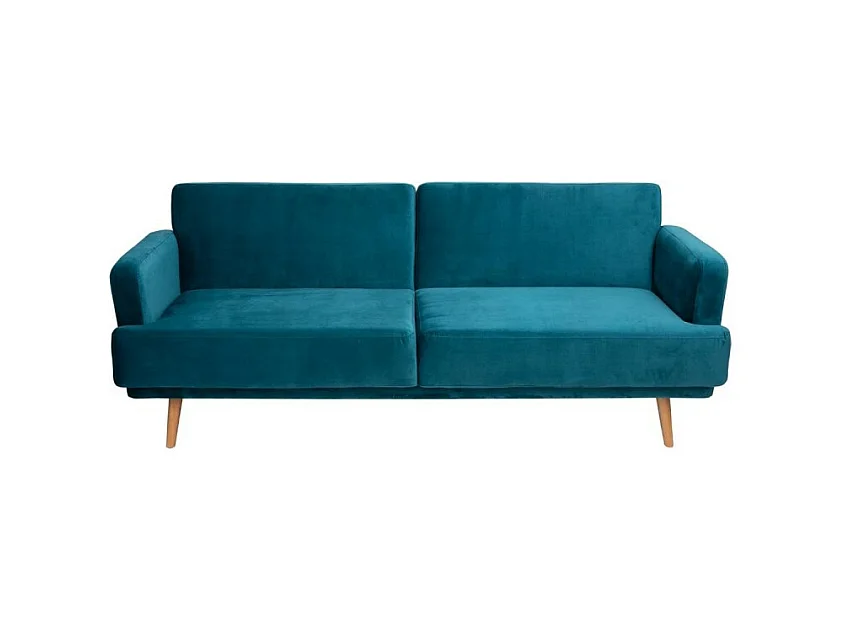 Canapé Convertible 3 Places "Jack" 214cm Bleu Canard