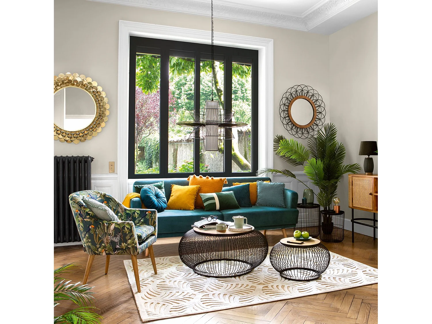 Canapé convertible lit Jack - 3 Places - Bleu canard