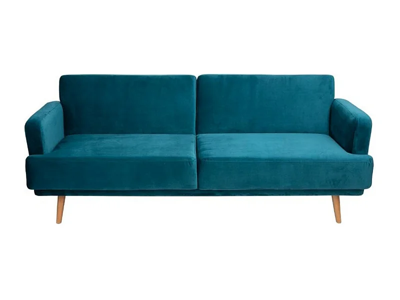 Canapé Convertible 3 Places "Jack" 214cm Bleu Canard