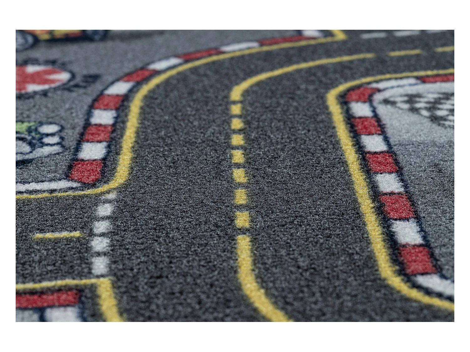 REBEL ROADS TAPIJT Racers 97 Straten, auto's antislip voor kinderen -  95x200 cm