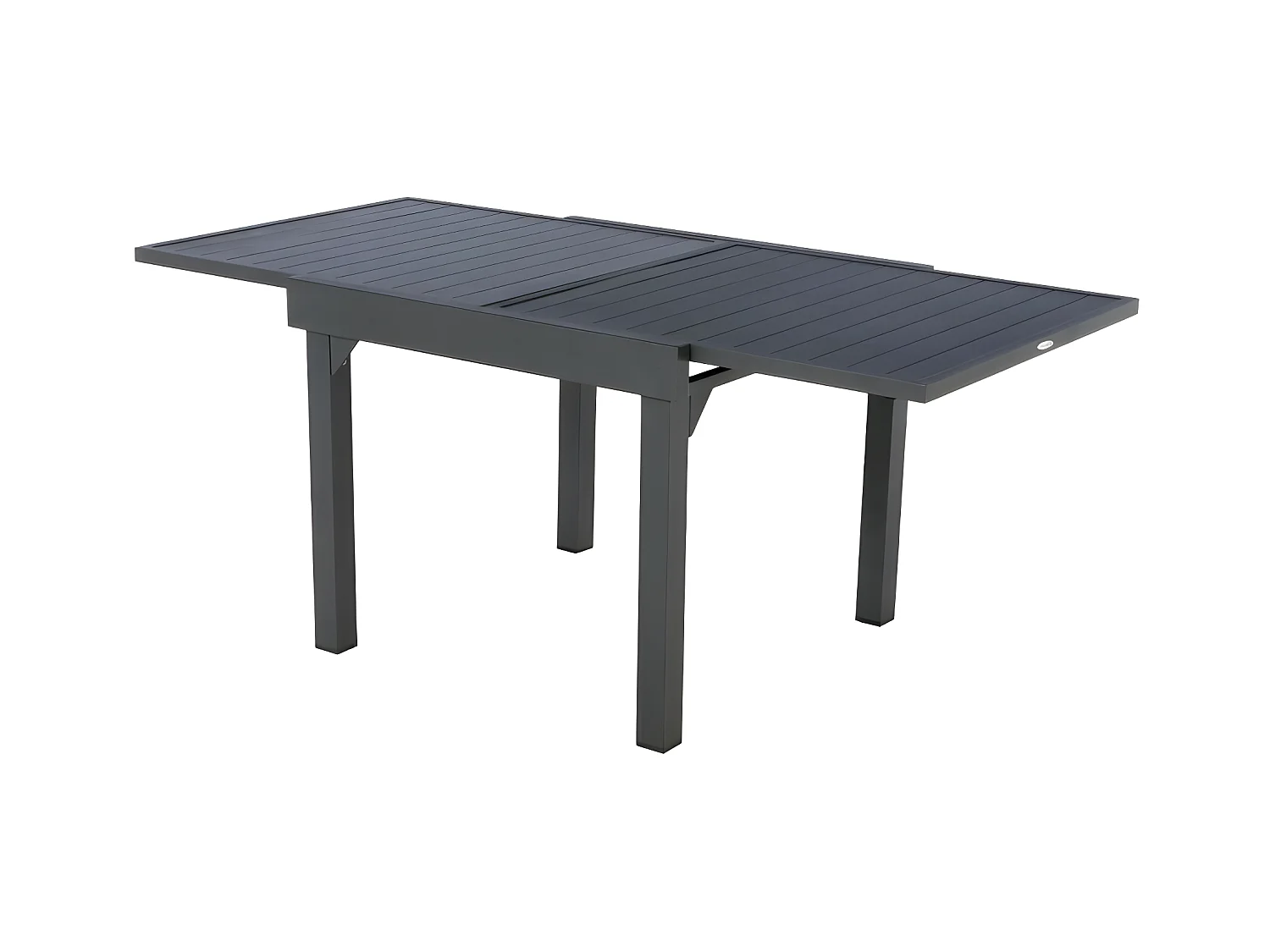 Table rectangulaire extensible Piazza 8 p. graphite Hespéride