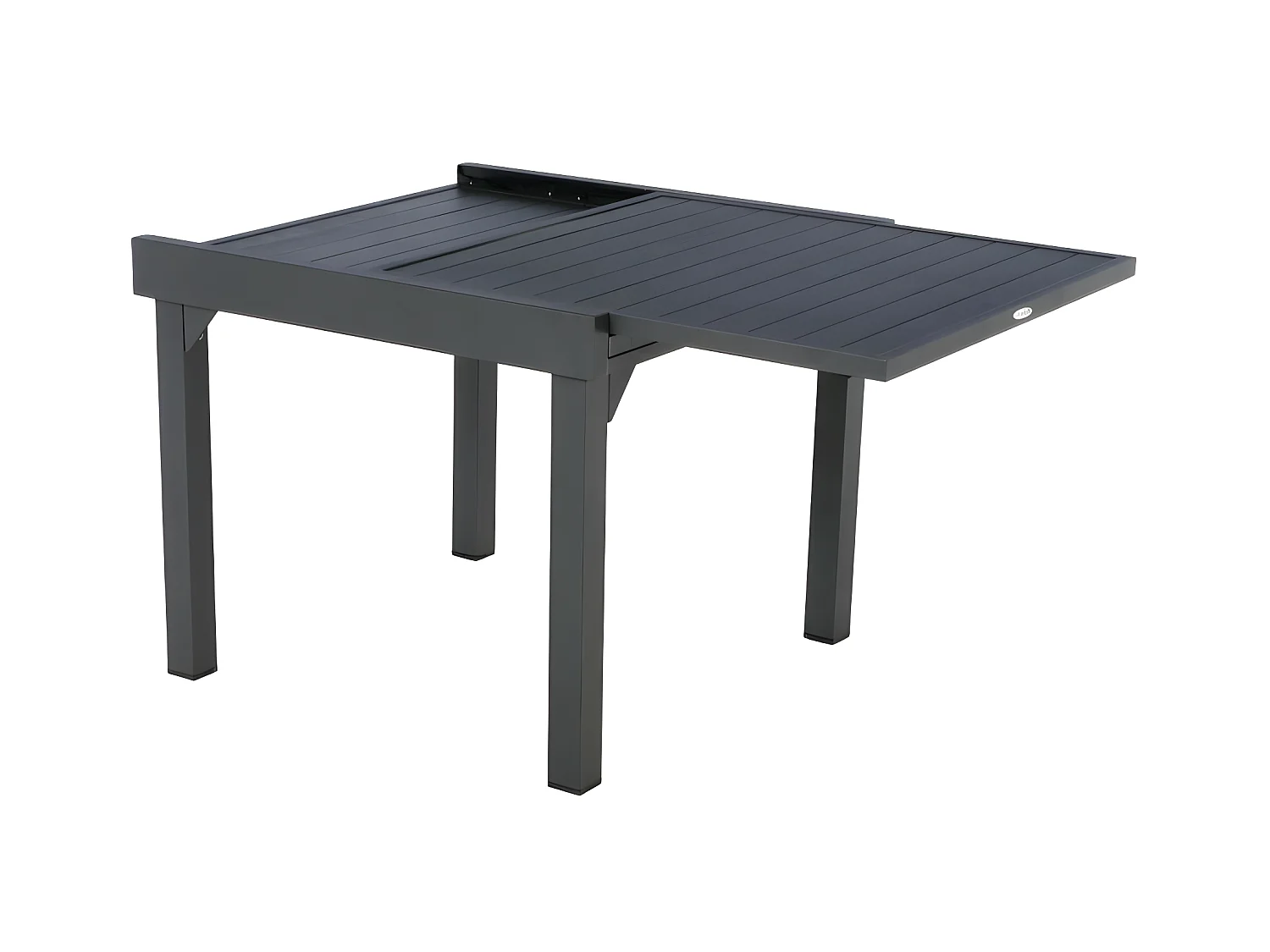 Table rectangulaire extensible Piazza 8 p. graphite Hespéride