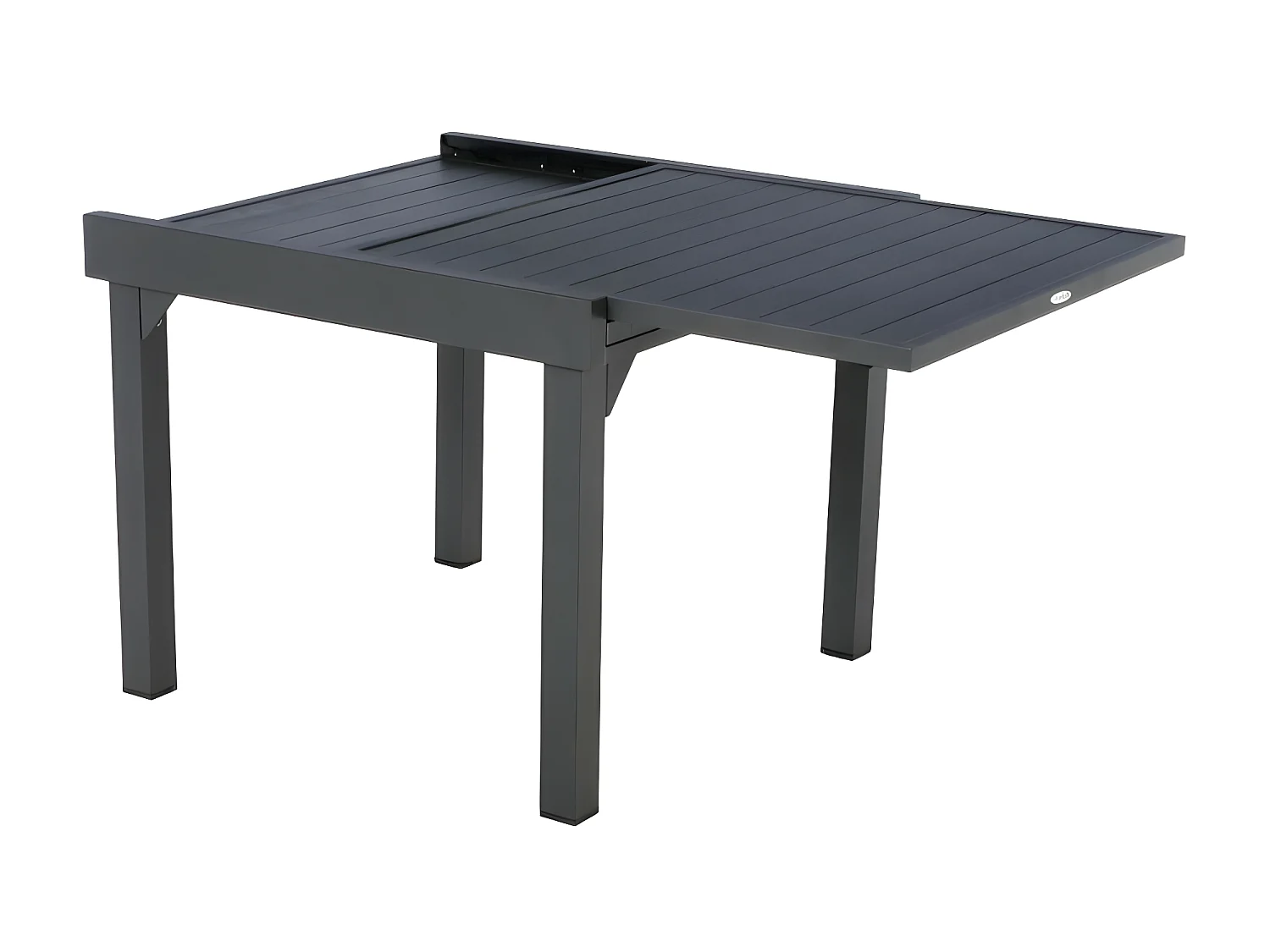 Table rectangulaire extensible Piazza 8 p. graphite Hespéride