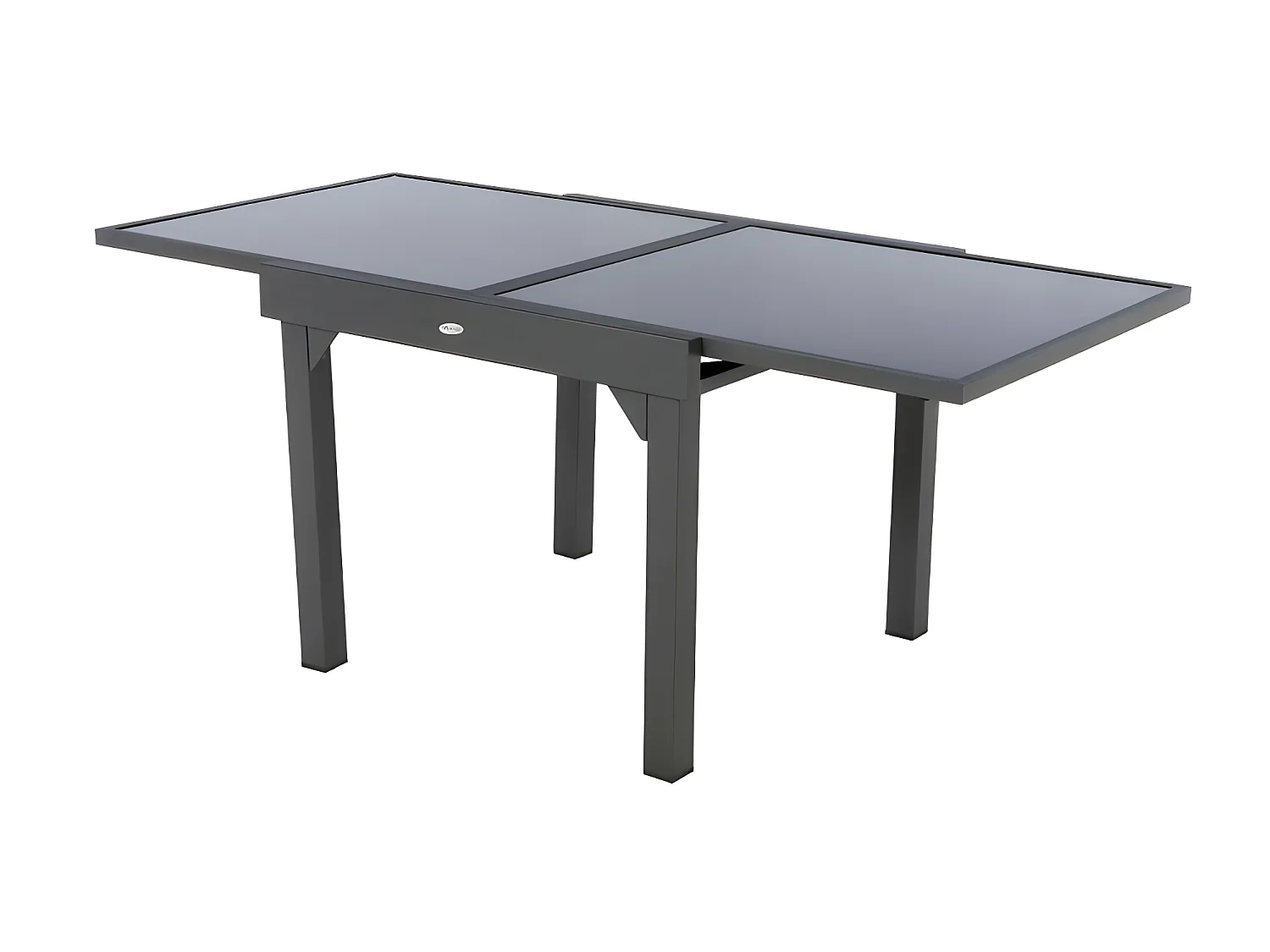 Table extensible Piazza 8 p. graphite Hespéride