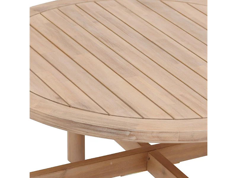 Table basse ronde D80 acacia Deona Hespéride