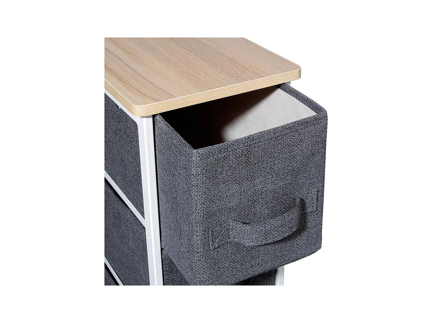 Meuble de Rangement 4 Tiroirs "Tissa" 75cm Gris Foncé