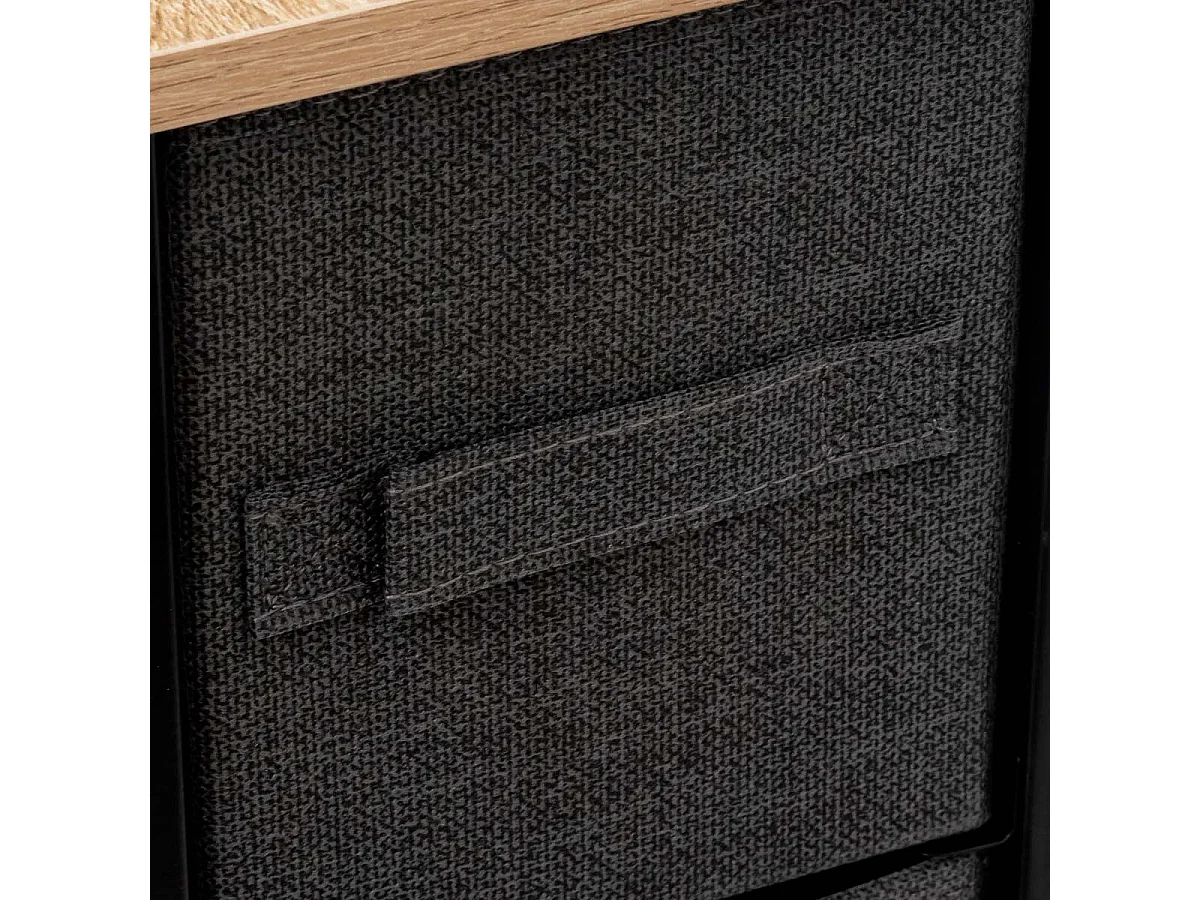 Meuble de Rangement 4 Tiroirs "Tissa" 75cm Gris Foncé