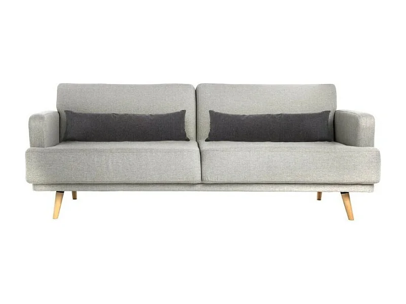 Canapé Convertible 3 Places "Jack" 214cm Gris Clair
