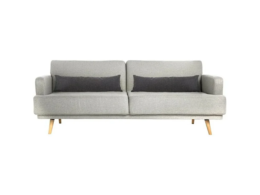 Canapé Convertible 3 Places "Jack" 214cm Gris Clair