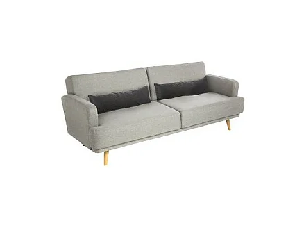 Canapé Convertible 3 Places "Jack" 214cm Gris Clair