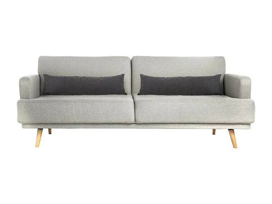 Canapé Convertible 3 Places "Jack" 214cm Gris Clair