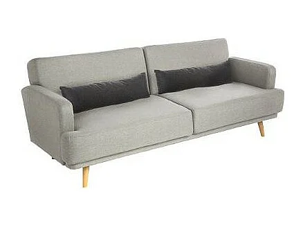 Canapé Convertible 3 Places "Jack" 214cm Gris Clair