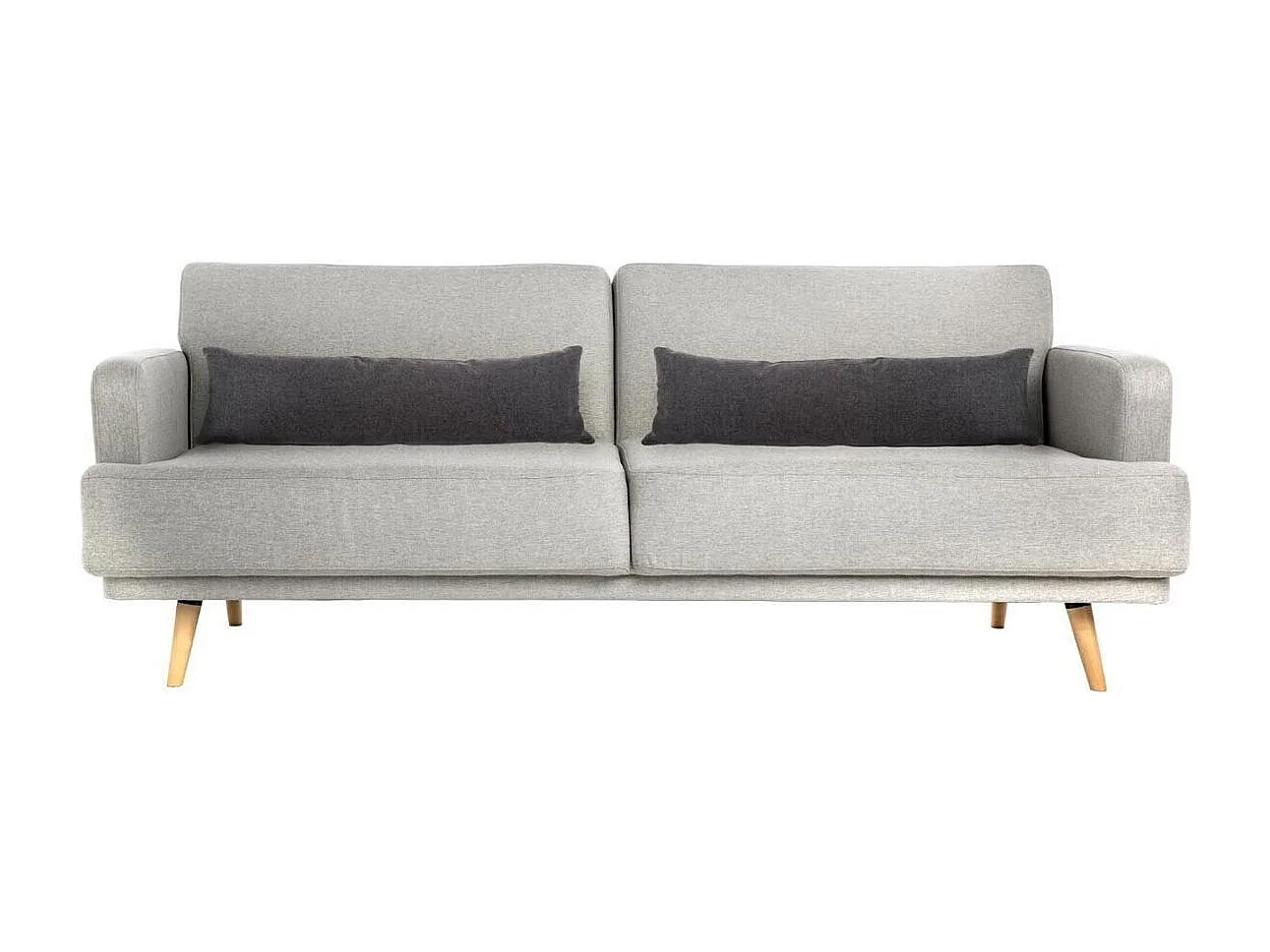 Canapé Convertible 3 Places "Jack" 214cm Gris Clair