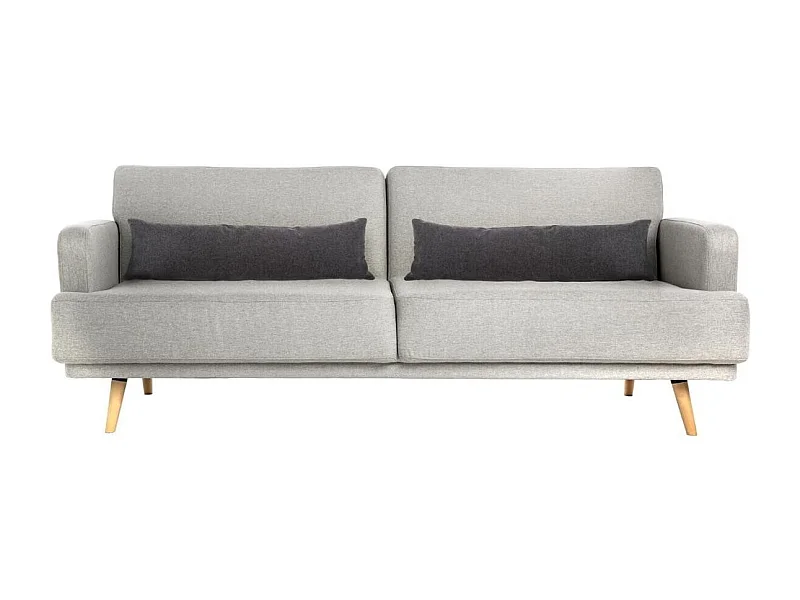 Canapé Convertible 3 Places "Jack" 214cm Gris Clair