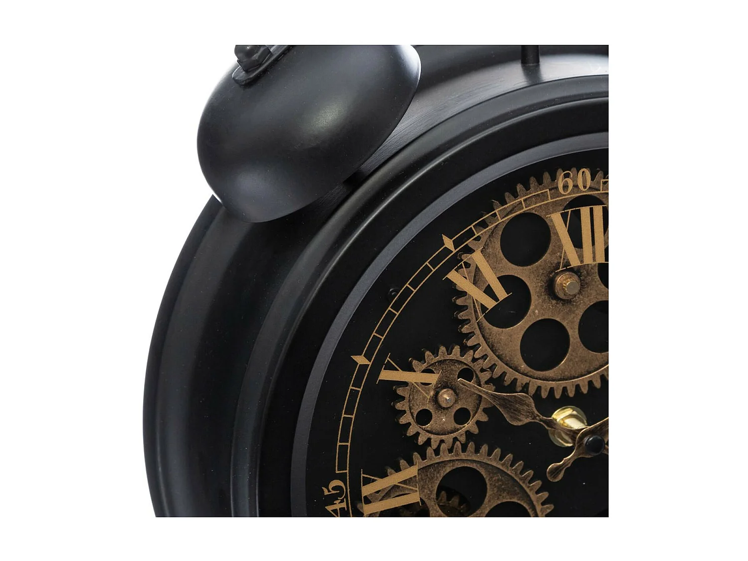 Horloge à poser en métal Noir aspect vintage déco industrielle