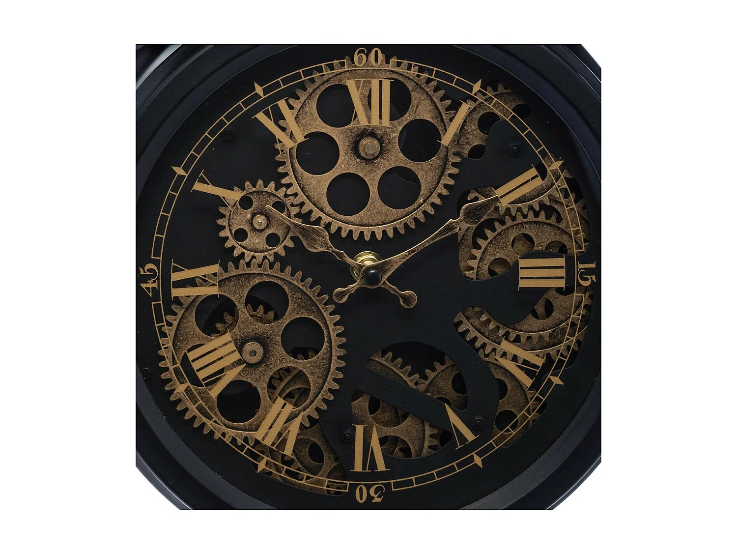 Horloge à poser en métal Noir aspect vintage déco industrielle