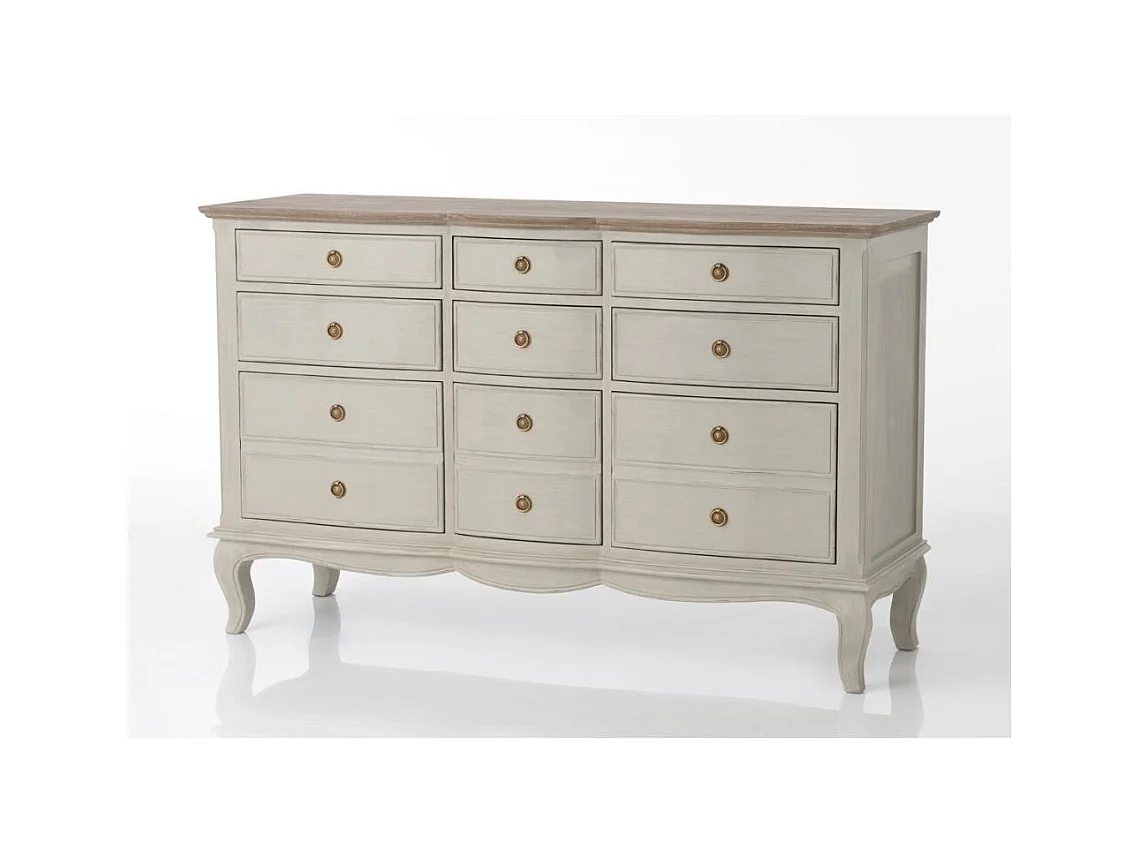 Commode 9 tiroirs Maddy beige