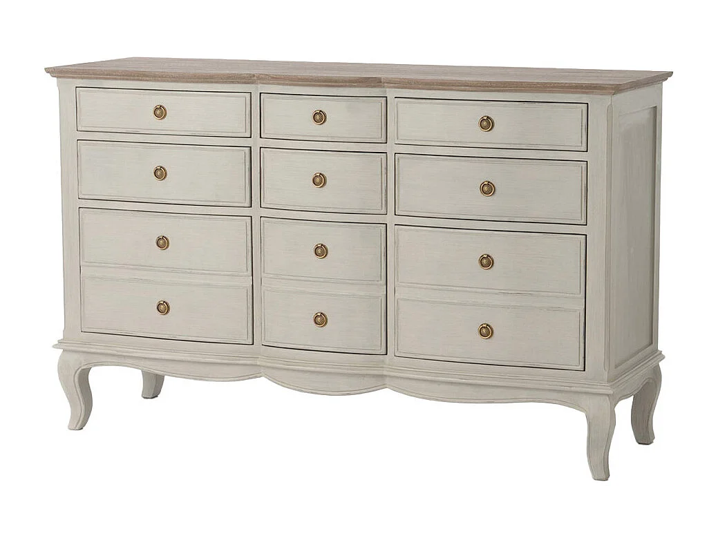 Commode 9 tiroirs Maddy beige