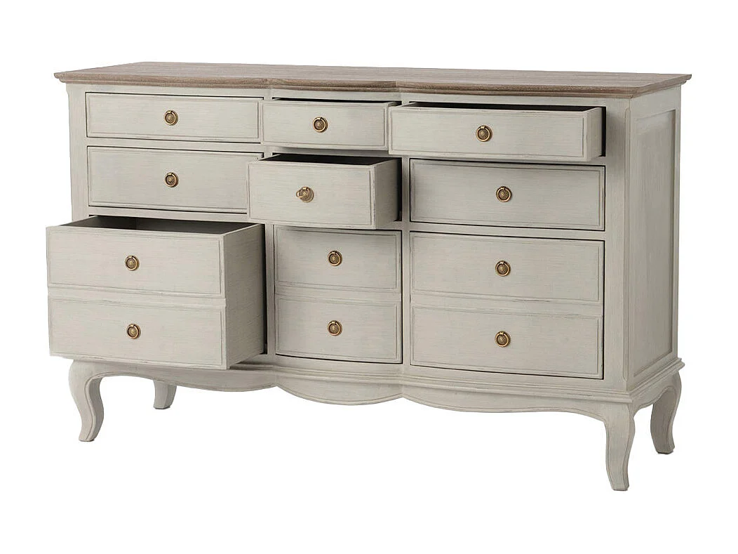 Commode 9 tiroirs Maddy beige