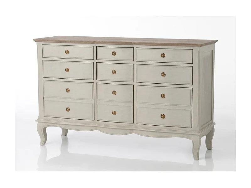 Commode 9 tiroirs Maddy beige