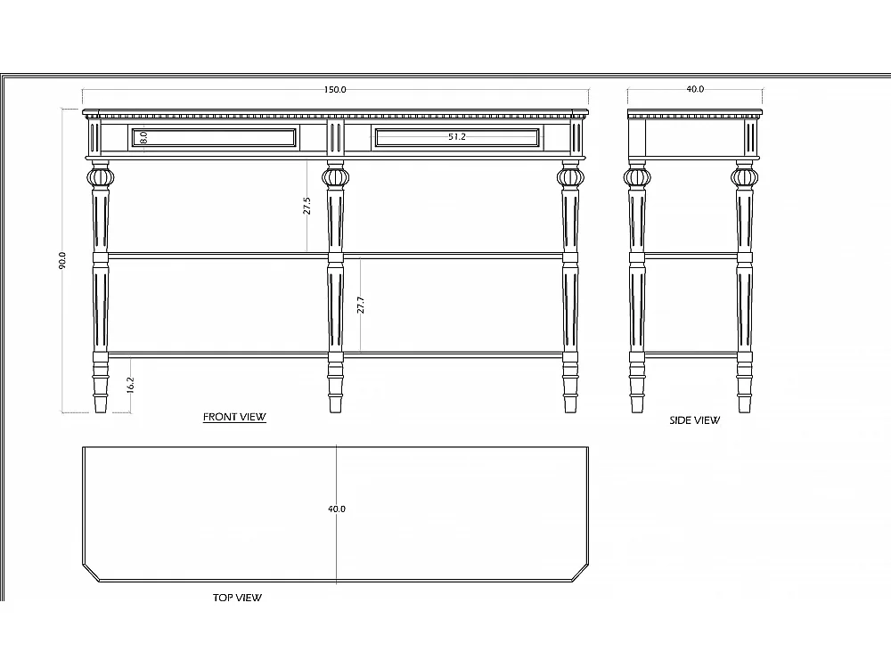 Console 6 pieds Léonie