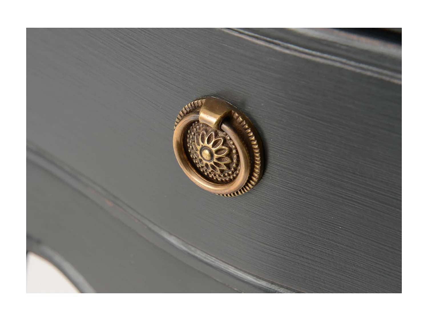 Commode 9 tiroirs MADDY 140X45X90 cm gris