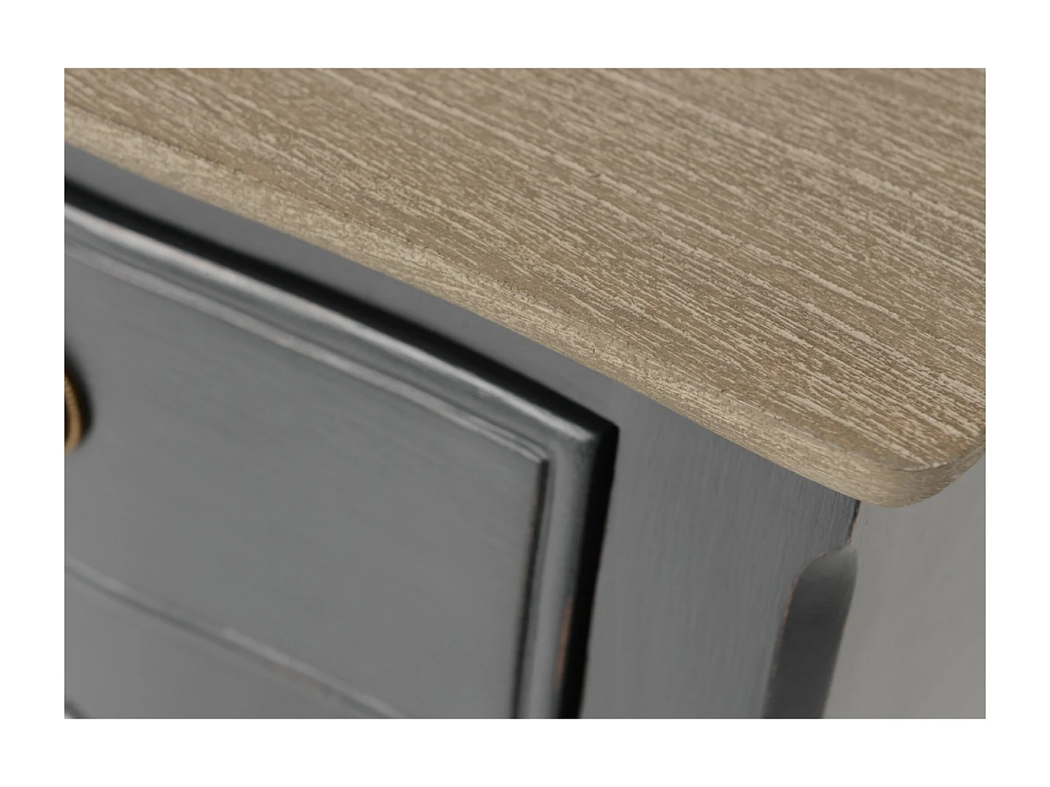 Commode 9 tiroirs MADDY 140X45X90 cm gris