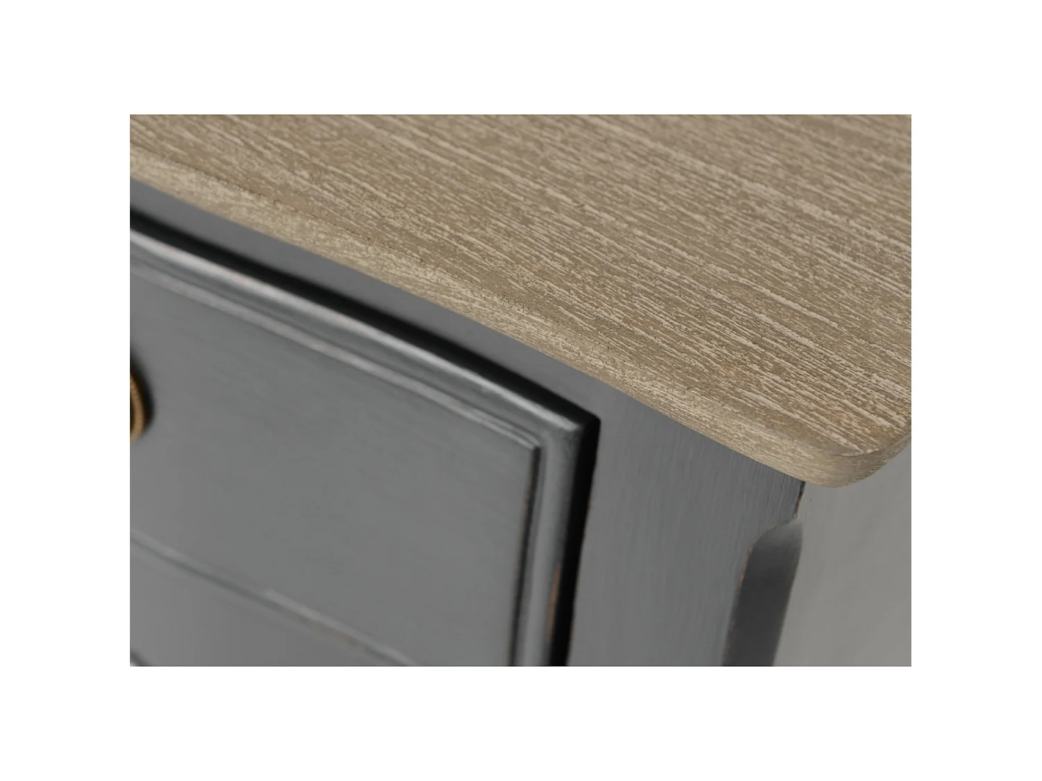 Commode 9 tiroirs maddy 140x45x90 cm gris