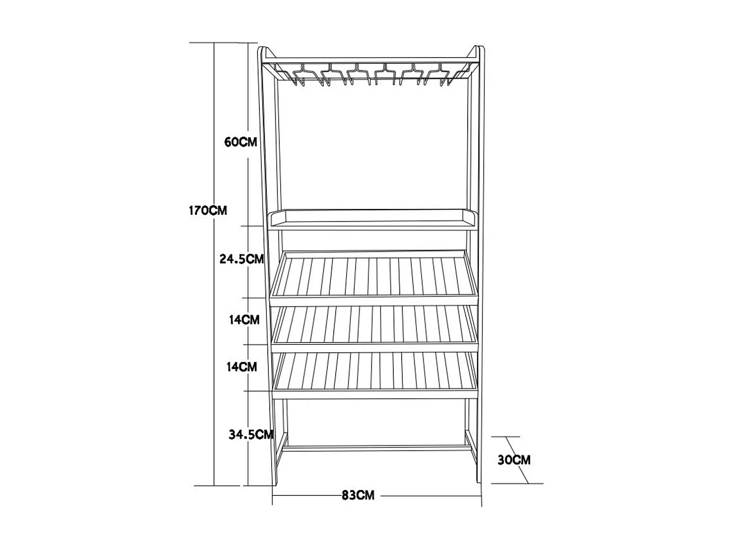 Meuble range bouteilles bois et métal