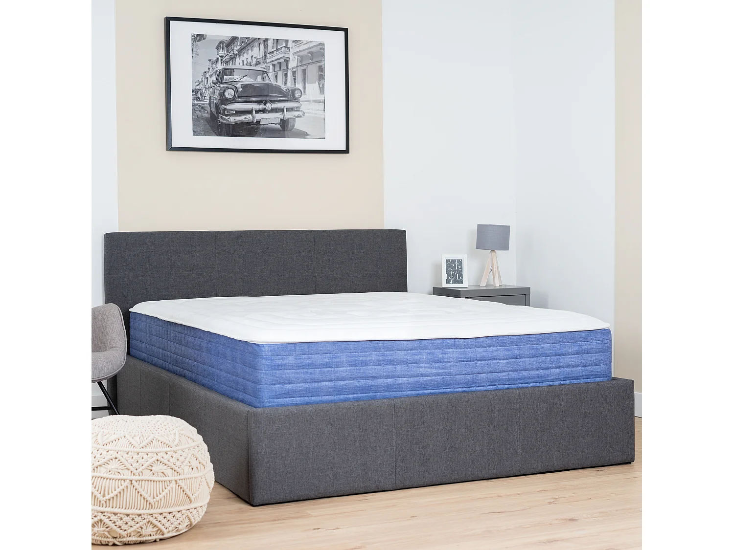 Matelas 160x200x22cm à mémoire de Forme, Extra Confort 7 Zones, Tissu Micro