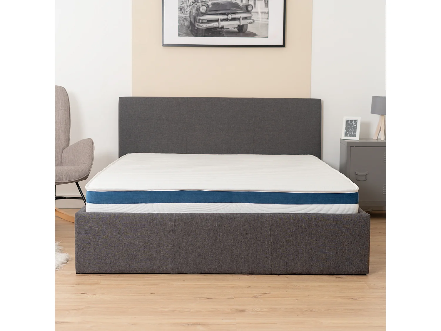 Matelas 160x200x17cm à mémoire de Forme, Extra Confort 5 Zones, Tissu 3D Micro perforé Respirant
