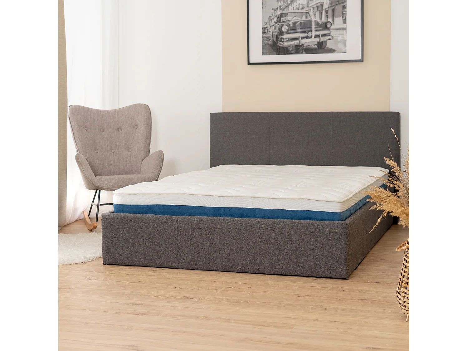 Matelas 160x200x17cm à mémoire de Forme, Extra Confort 5 Zones, Tissu 3D Micro perforé Respirant