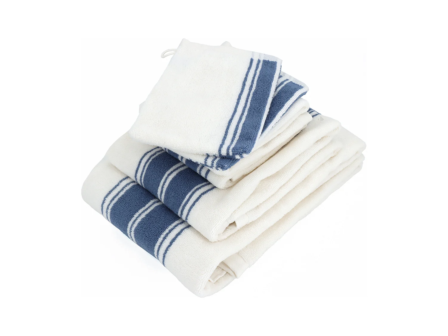 Parure de bain 6 pièces RIBBON II bleu