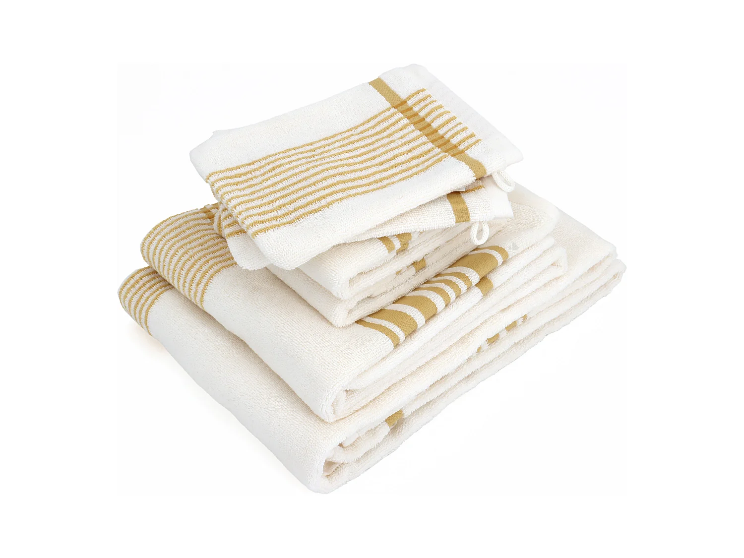 Parure de bain 6 pièces RIBBON jaune