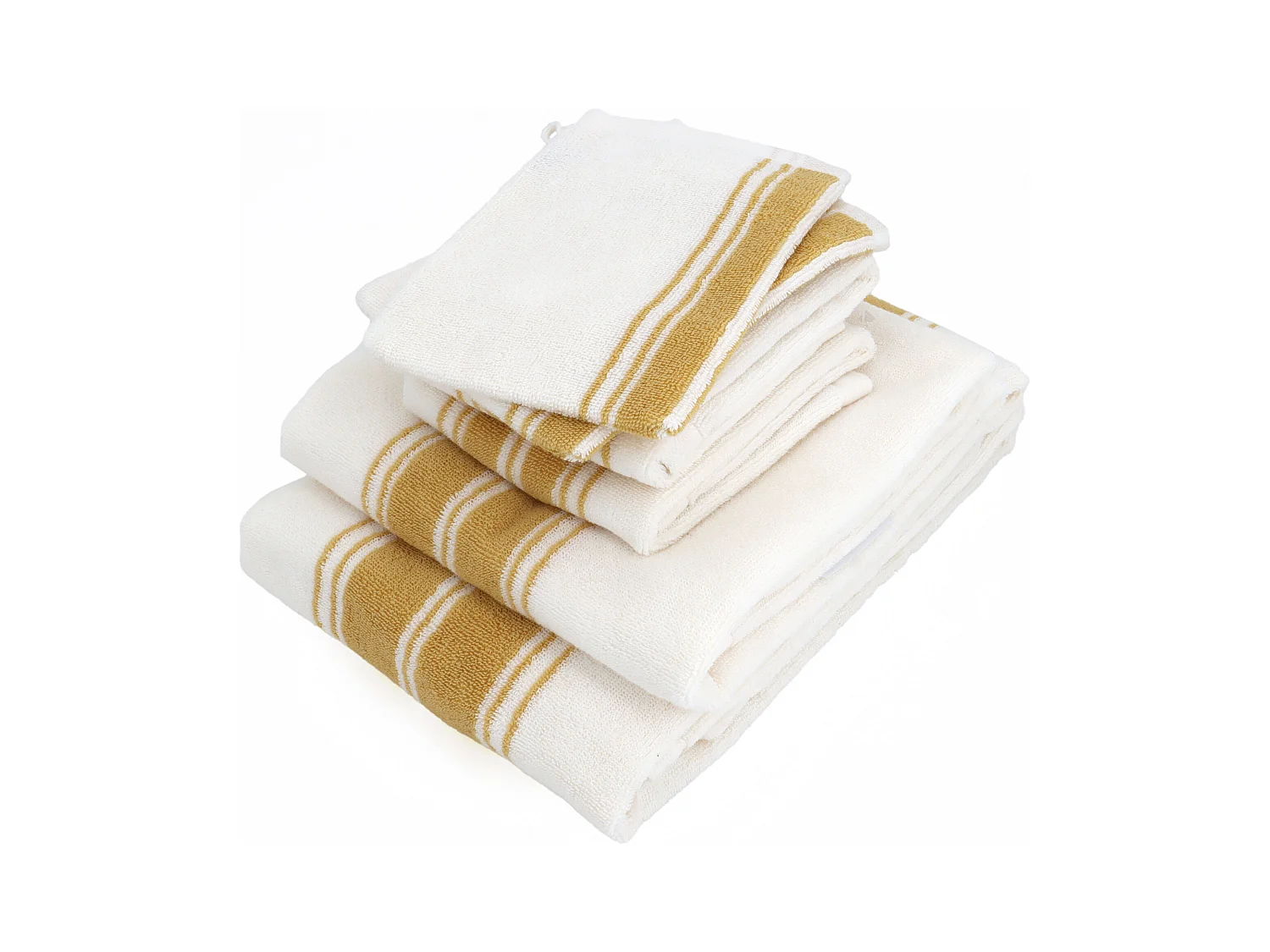 Parure de bain 6 pièces RIBBON II jaune