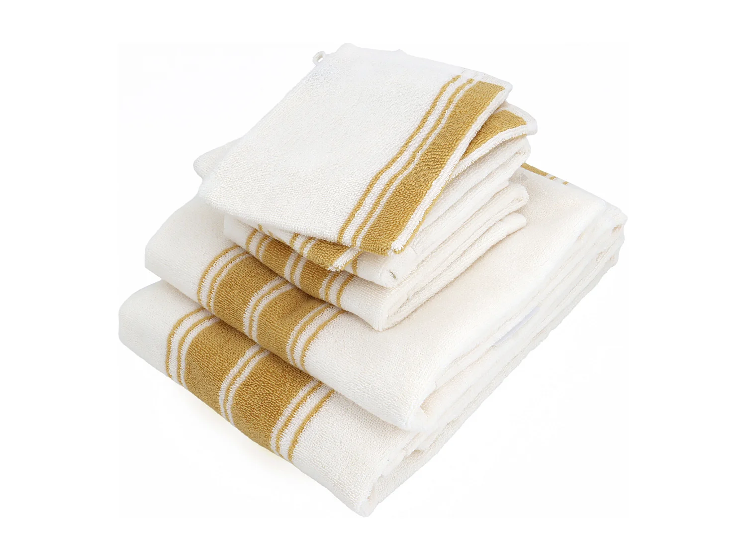 Parure de bain 6 pièces RIBBON II jaune