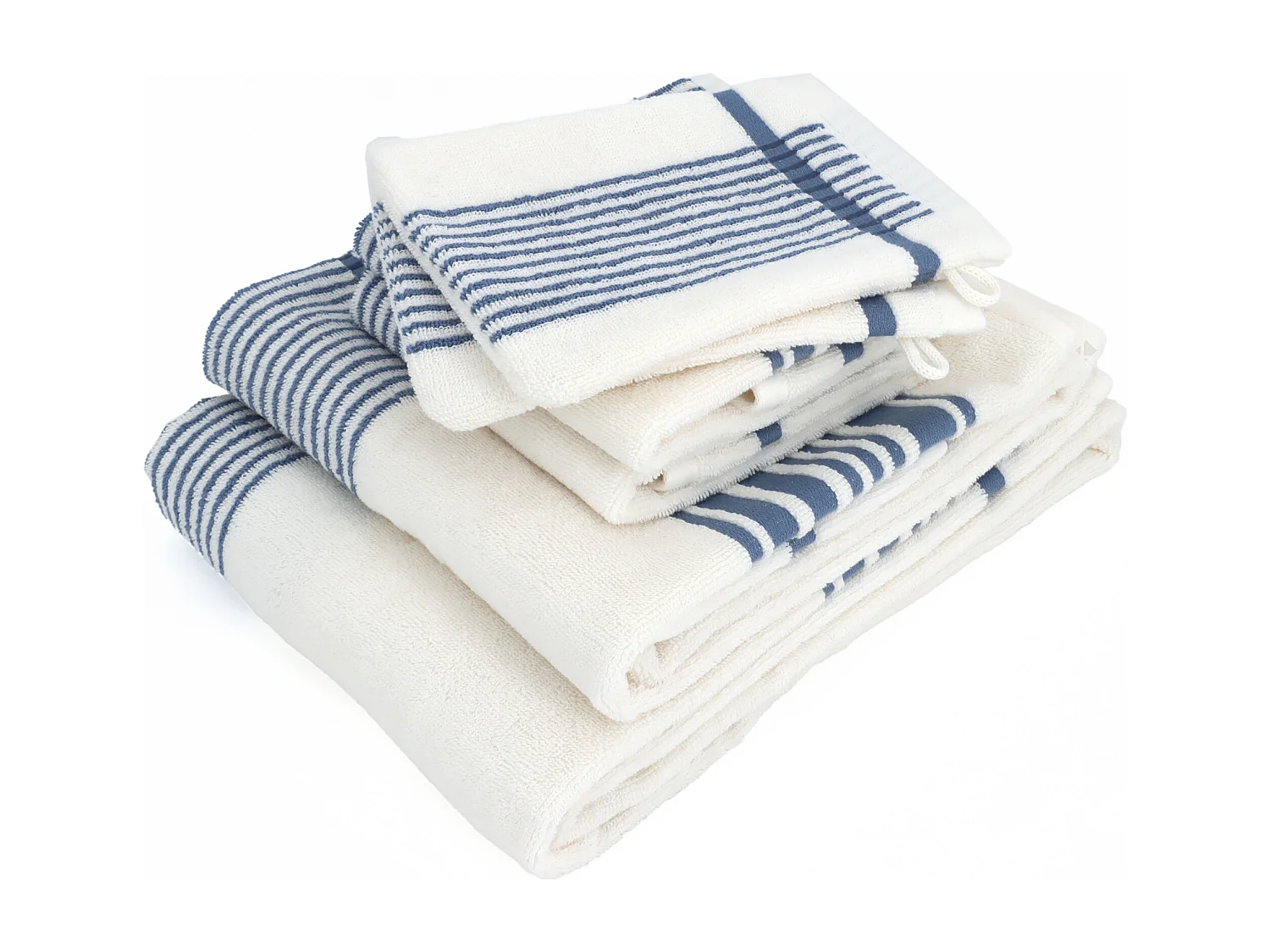 Parure de bain 6 pièces RIBBON bleu