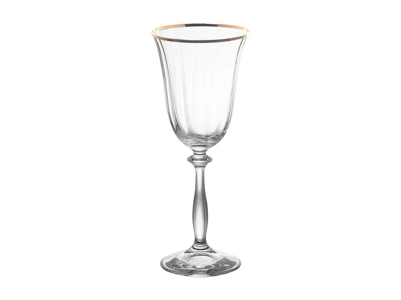 Boîte de 6 verres à pied Angela filet or 35 cl