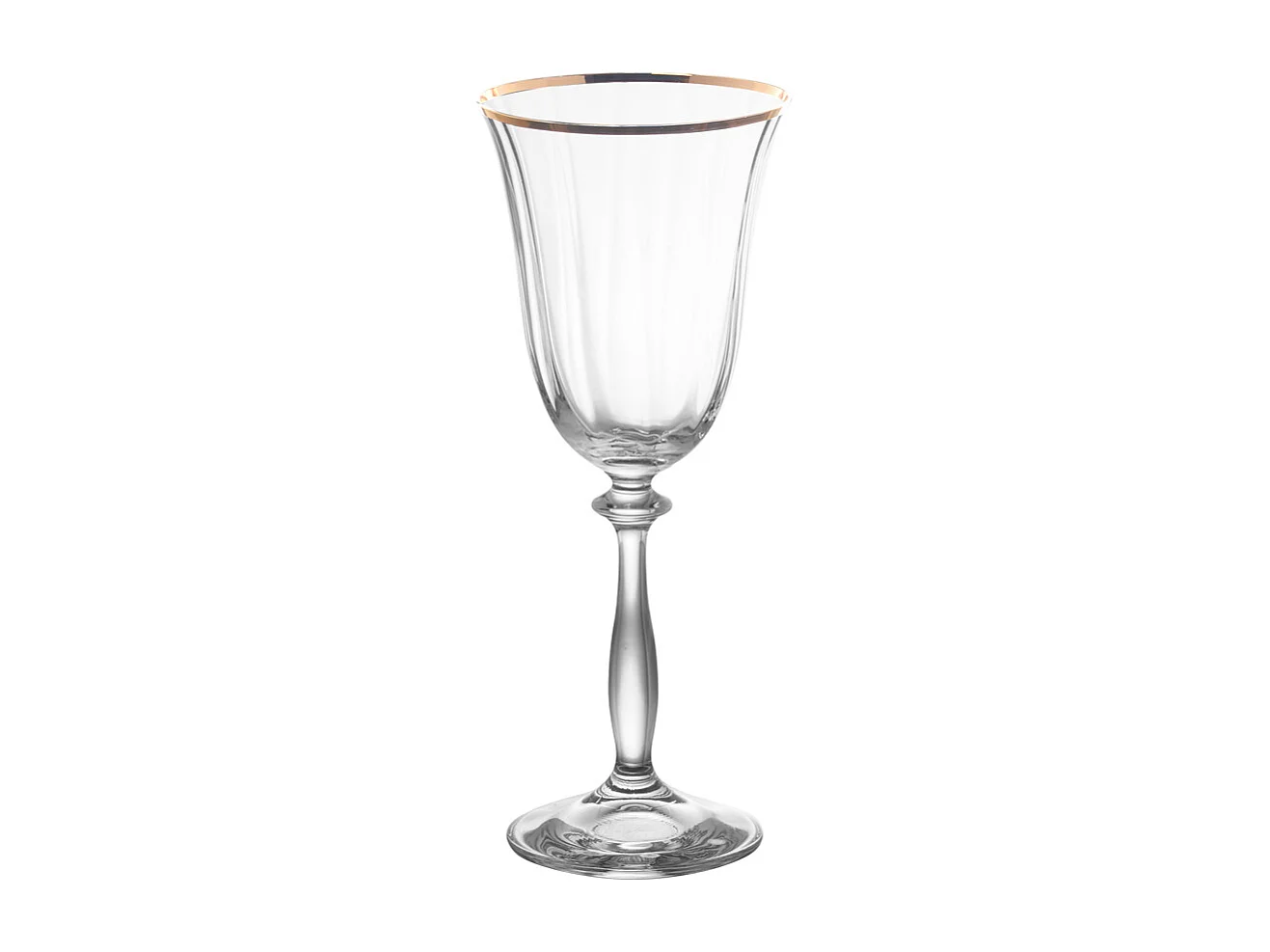 Boîte de 6 verres à pied Angela filet or 35 cl