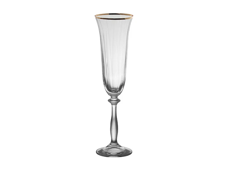 Boîte de 6 flûtes Angela filet or 19 cl