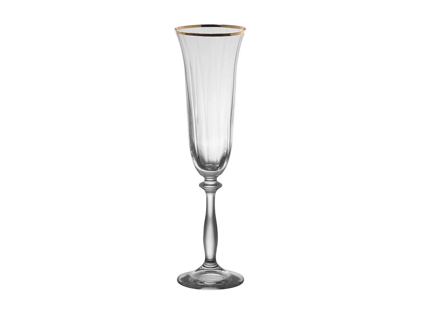 Boîte de 6 flûtes Angela filet or 19 cl